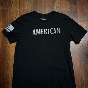Acal Apparel T Shirt American Flag Eagle Pluribus Unum Black T Shirt Size XL